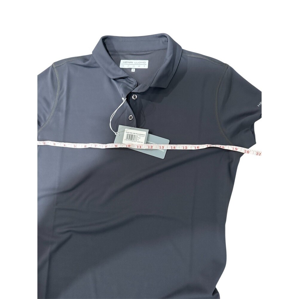 Henri Lloyd Sport Women's Performance Polo Shirt Size M Dark Charcoal Gray - Picture 7 of 8